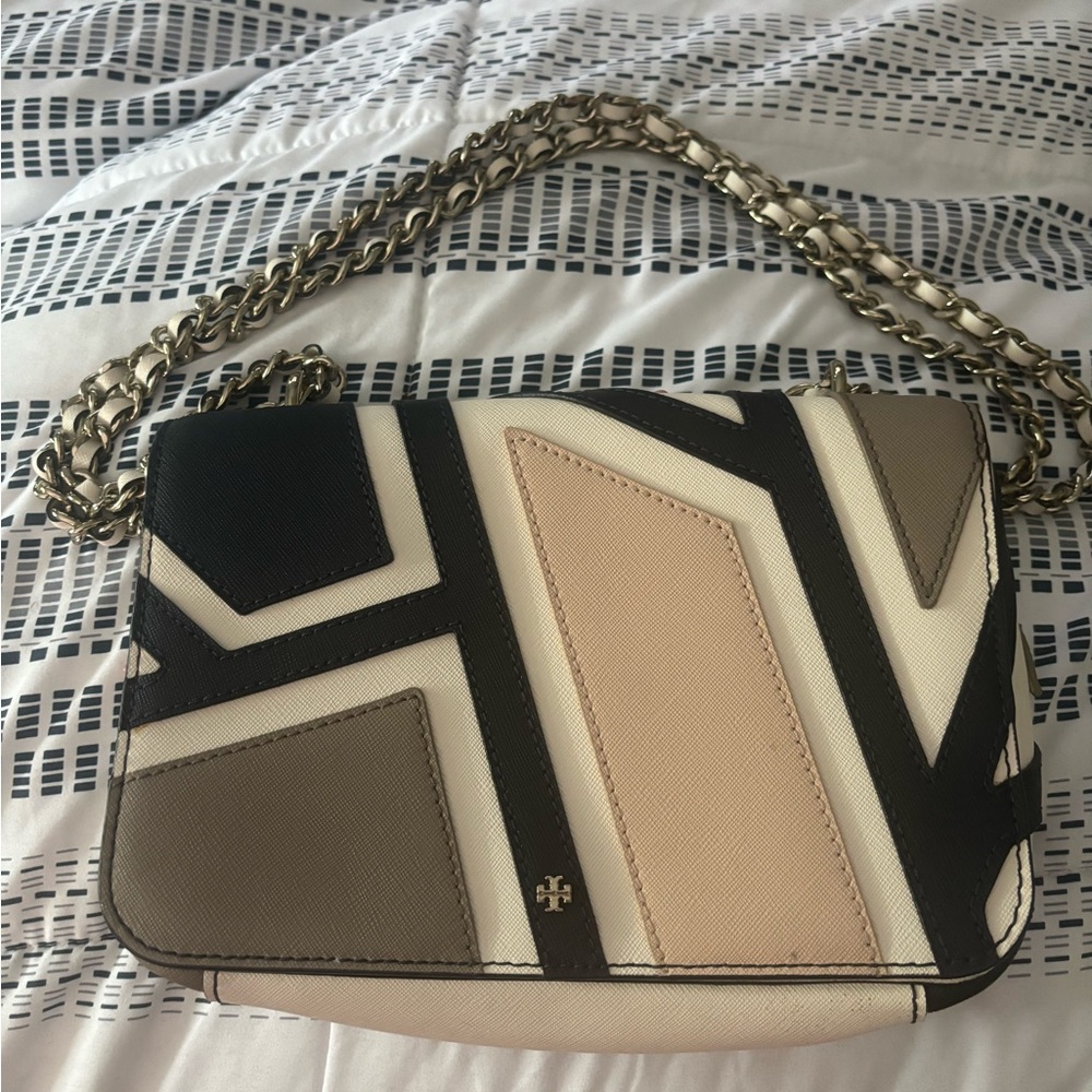 tory burch color block kira chevron crossbody